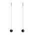 Agate ligne noire | Argent sterling .925 | Boucles d'oreilles à enfiler avec chaîne en pierres précieuses